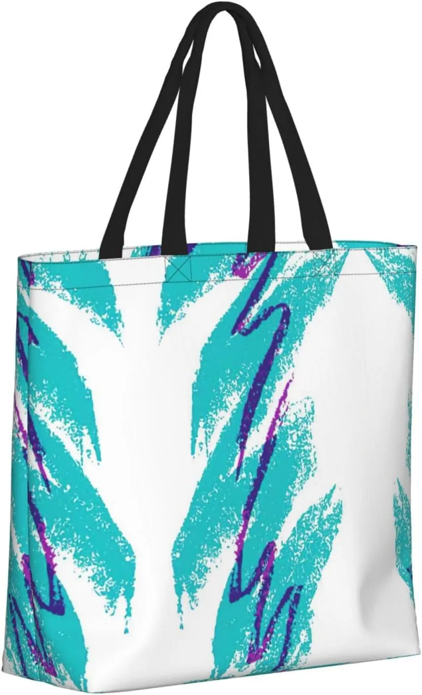 Blue Butterfly Print Fashion Tote Bag,Travel Handbag For Women, Hobo Bags, Work Shoulder Bags Crossbody Bag
