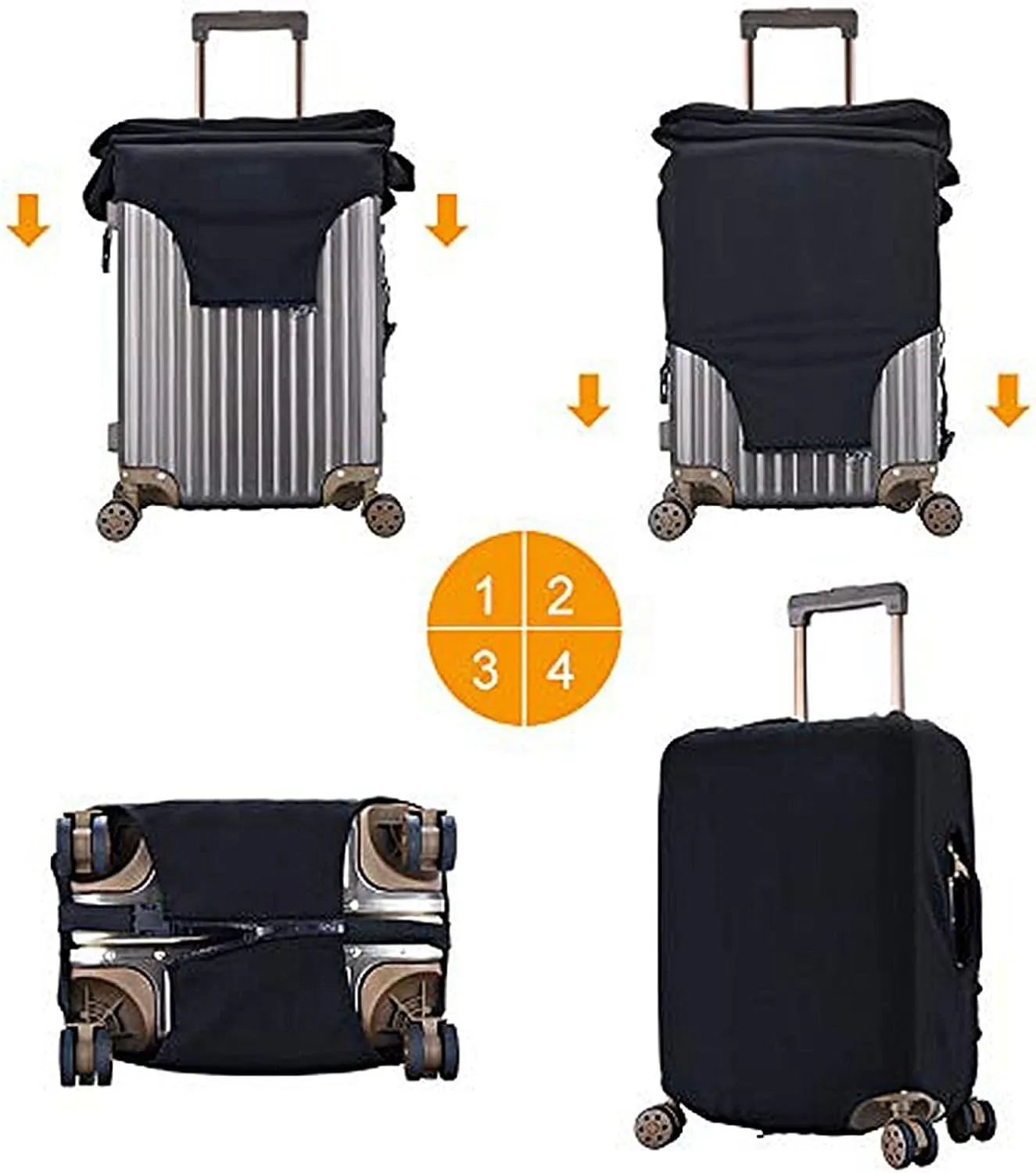 Blue Hearts Luggage Covers Travel Suitcase Cover Protector Fit 18-32 Inch Luggage