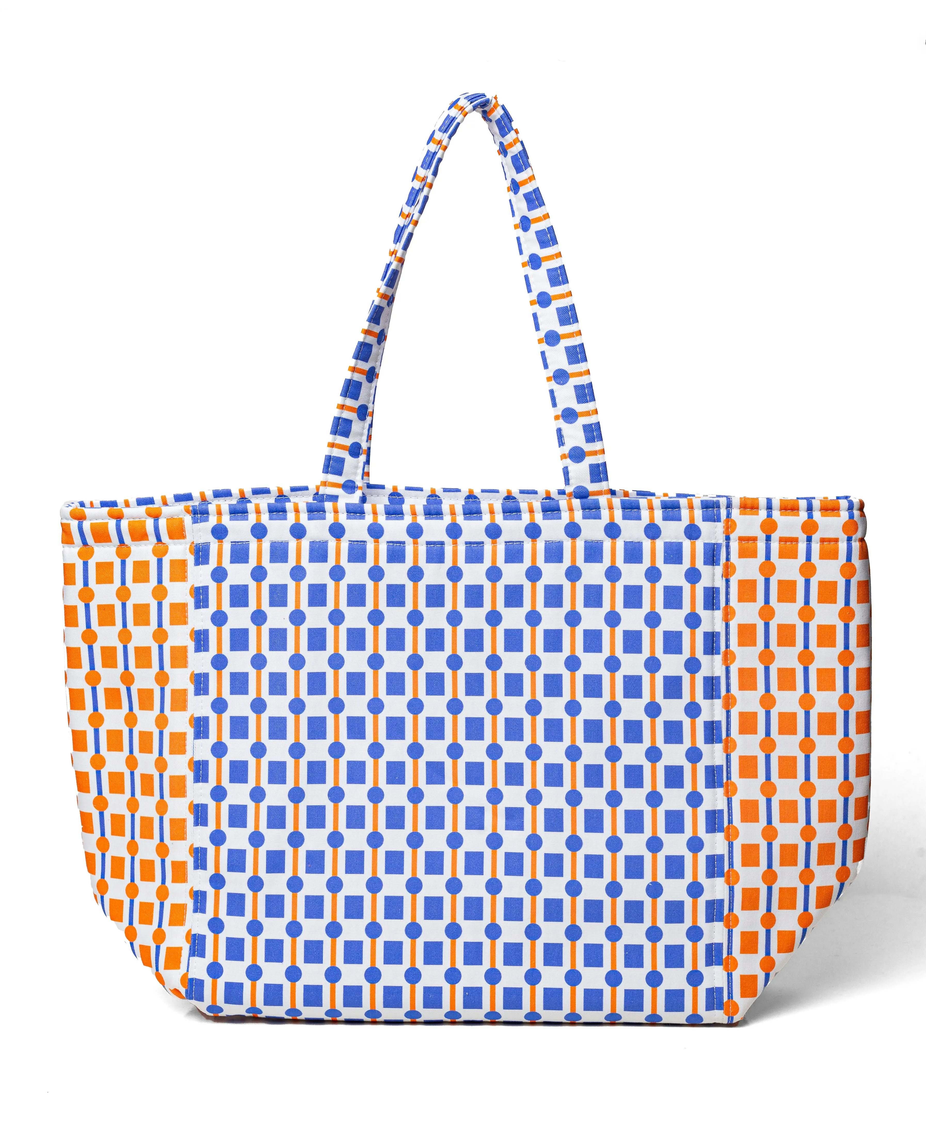 Blue squares Shopper Tote