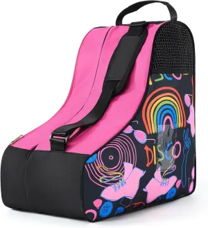 Boulder Bee Roller Skate Bag, Ice Skate Bag for Women with Adjustable Shoulder Strap, Shoe Bag for Ice Skating/Inline Skates, for Both Kids and Adults