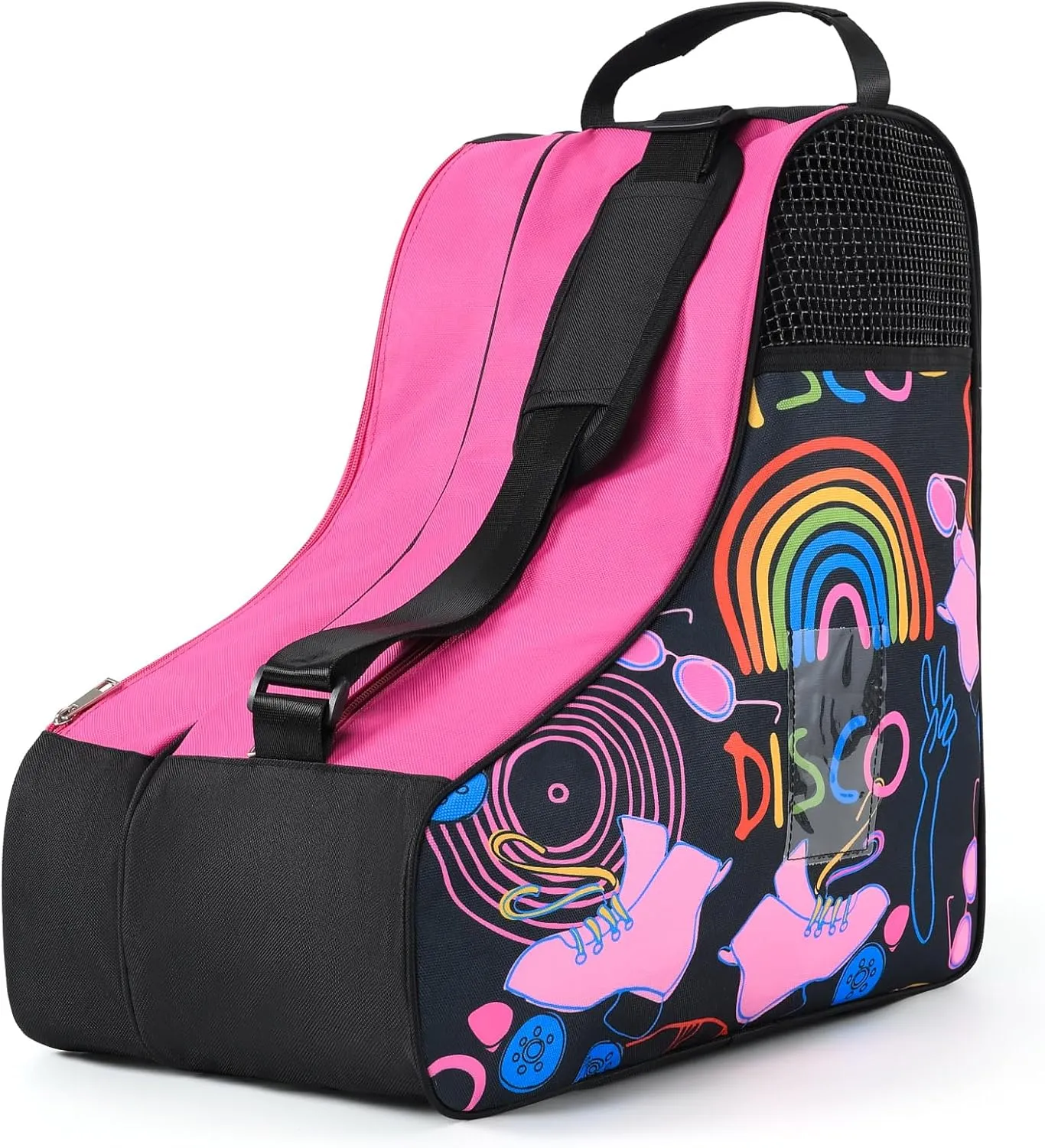 Boulder Bee Roller Skate Bag, Ice Skate Bag for Women with Adjustable Shoulder Strap, Shoe Bag for Ice Skating/Inline Skates, for Both Kids and Adults