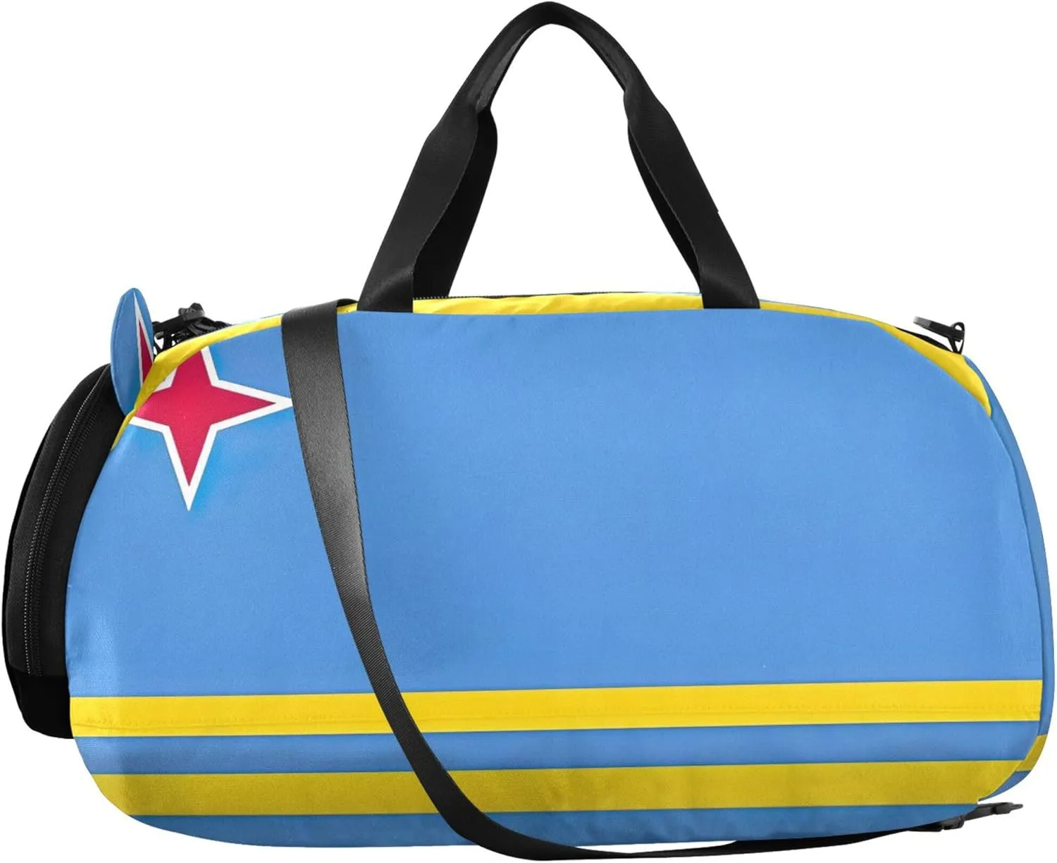 Boys Carry on Duffel Bag Weekend Duffel Overnight Duffle Bags for Traveling Tote Kids Duffle Bag Aruba Flag