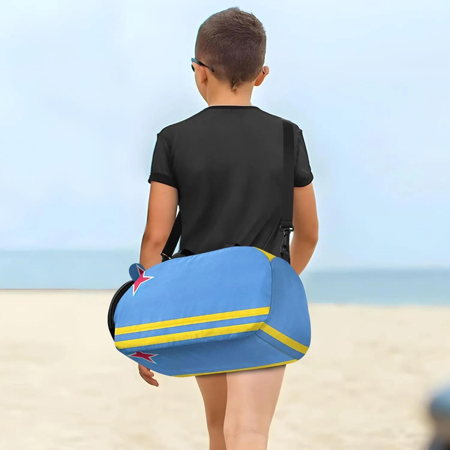 Boys Carry on Duffel Bag Weekend Duffel Overnight Duffle Bags for Traveling Tote Kids Duffle Bag Aruba Flag