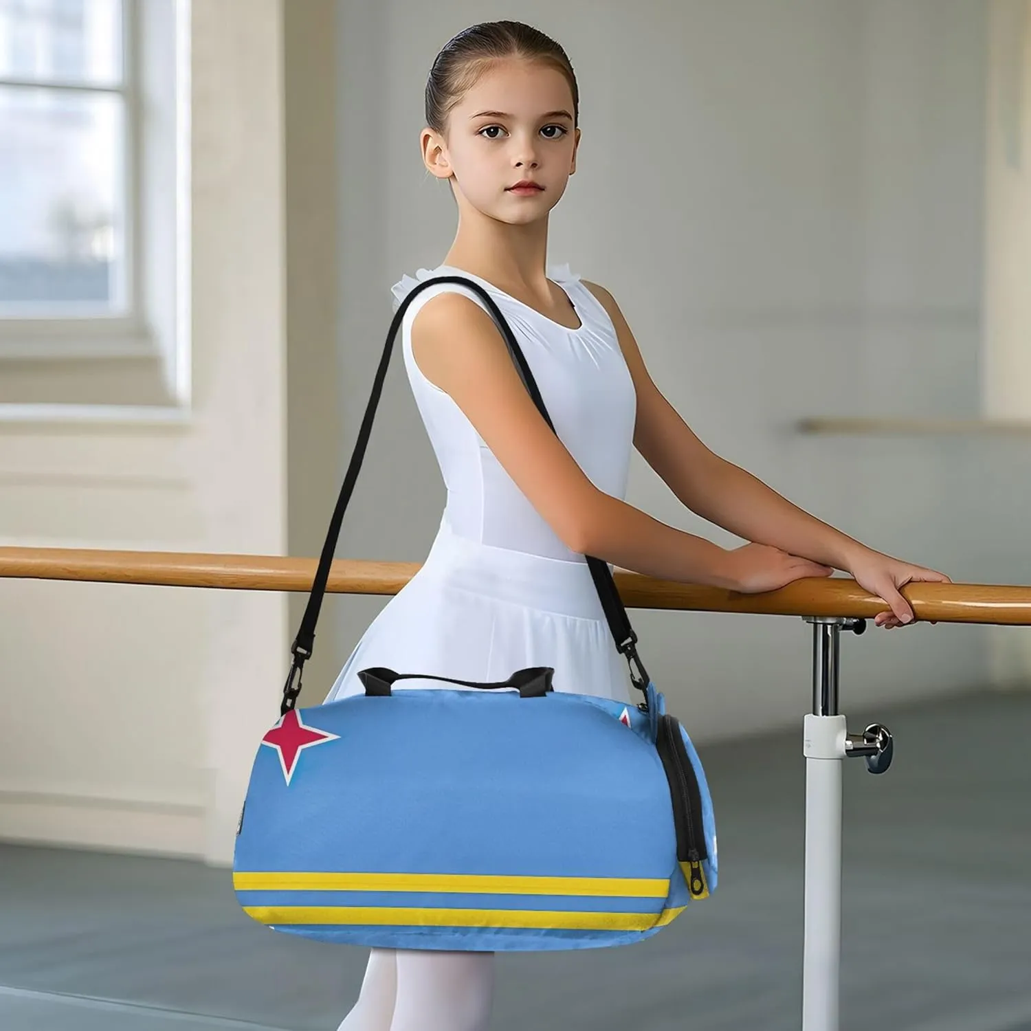 Boys Carry on Duffel Bag Weekend Duffel Overnight Duffle Bags for Traveling Tote Kids Duffle Bag Aruba Flag