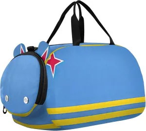 Boys Carry on Duffel Bag Weekend Duffel Overnight Duffle Bags for Traveling Tote Kids Duffle Bag Aruba Flag