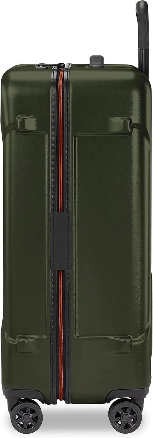 Briggs & Riley 27" Medium Spinner - Checked Luggage for Travel, Suitcases with Wheels, Hardside Rolling Bag for Men & Women, Self-Repairing Zipper - Torq Collection, Hunter Green
