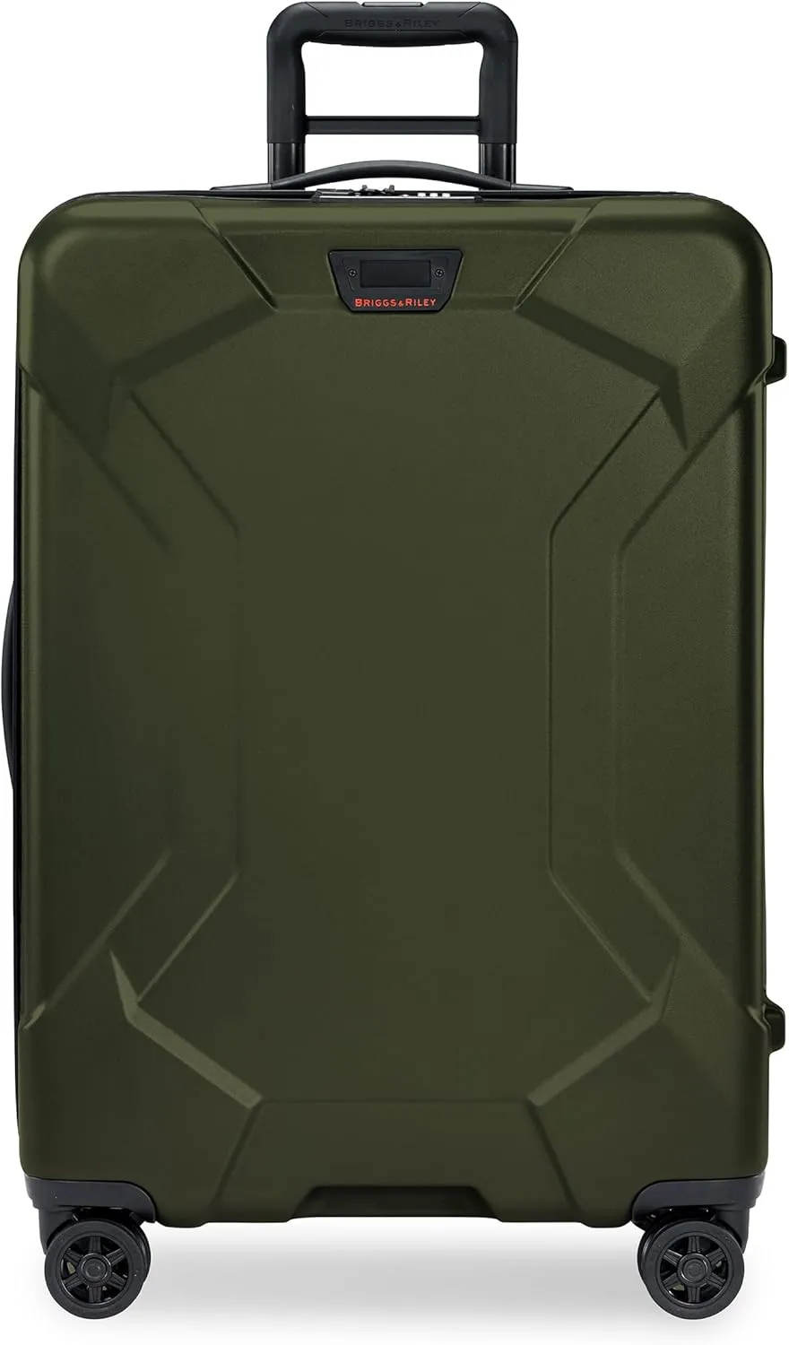 Briggs & Riley 27" Medium Spinner - Checked Luggage for Travel, Suitcases with Wheels, Hardside Rolling Bag for Men & Women, Self-Repairing Zipper - Torq Collection, Hunter Green