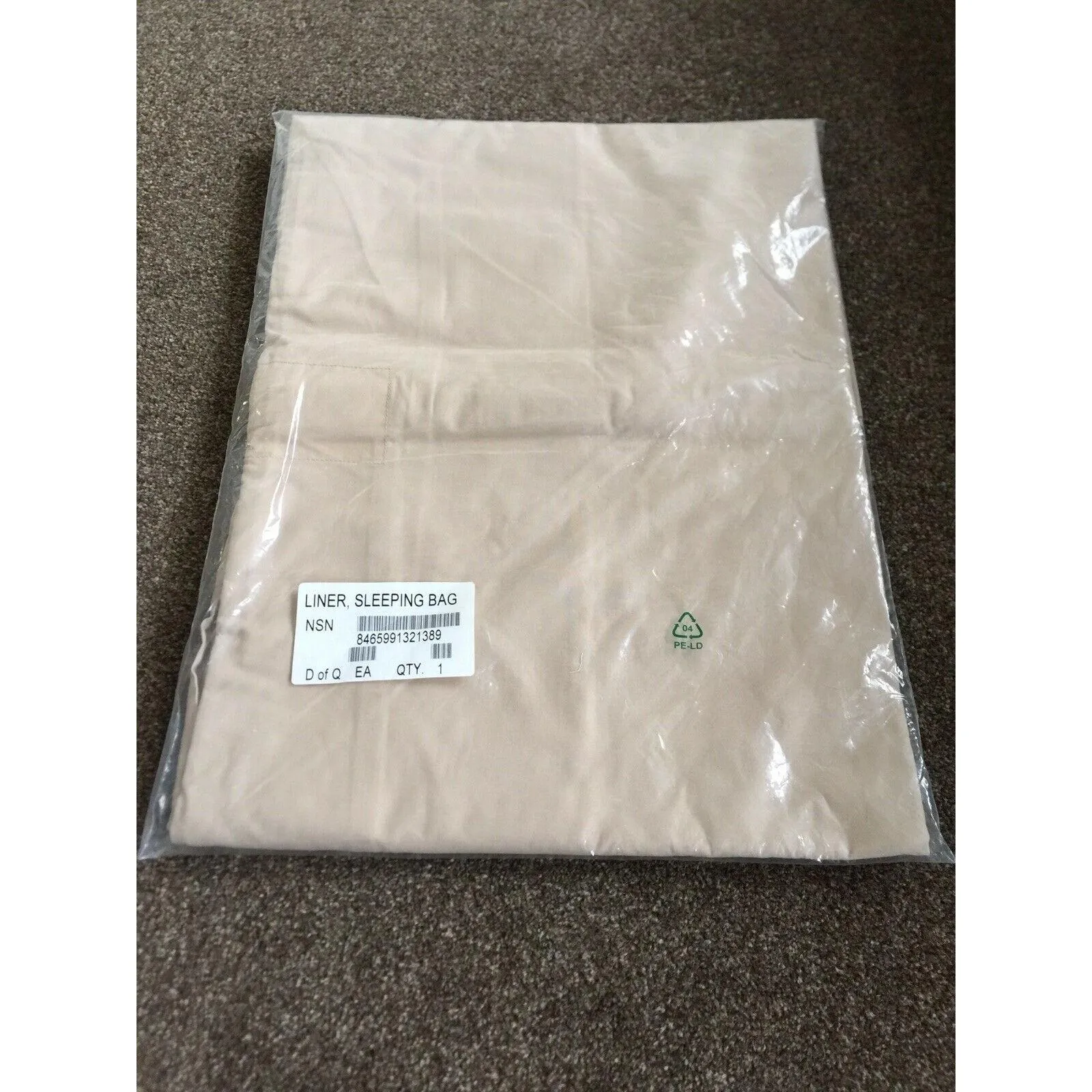 British Army Desert Cotton Sleeping bag liner