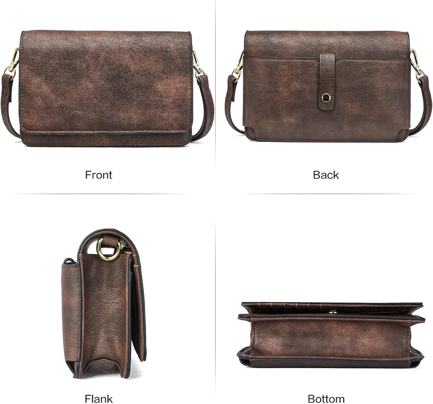 BROMEN Crossbody Bags for Women Small Cell Phone Shoulder Bag Wristlet Wallet Clutch Purse