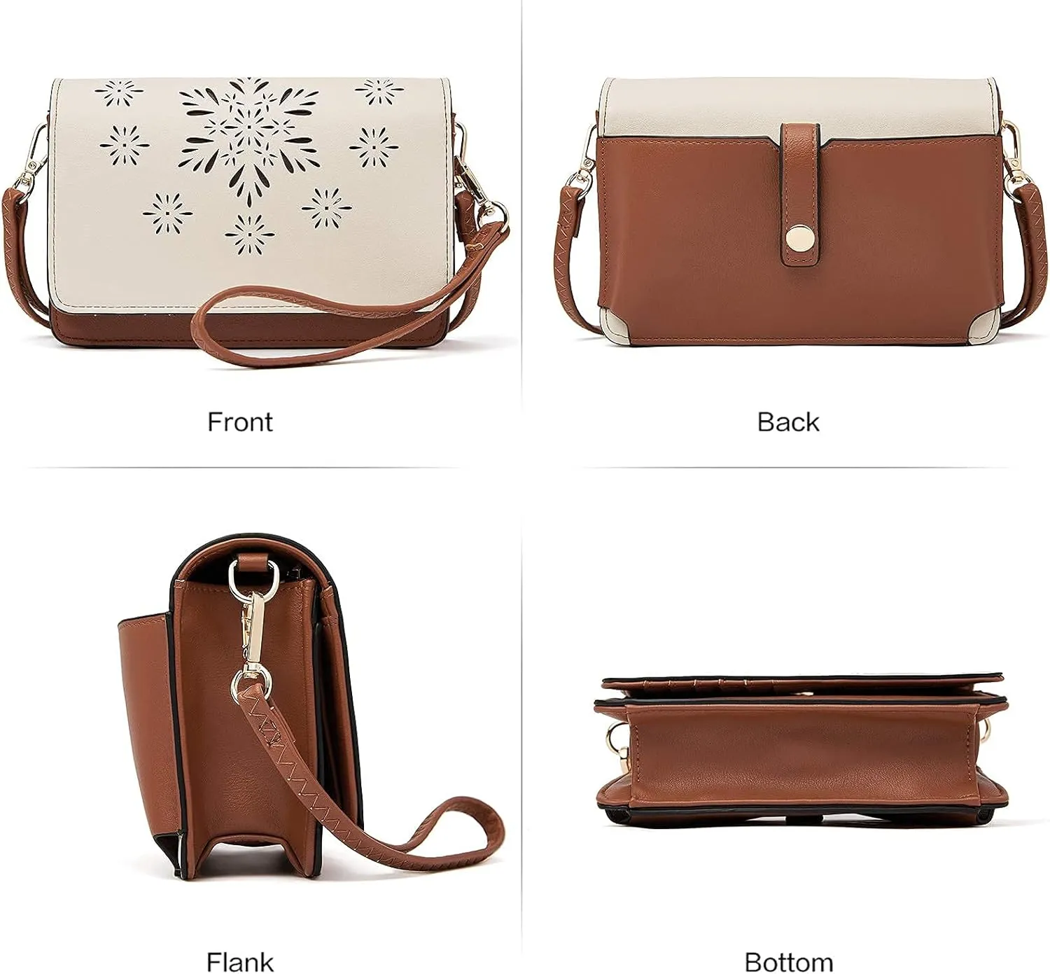 BROMEN Crossbody Bags for Women Small Cell Phone Shoulder Bag Wristlet Wallet Clutch Purse
