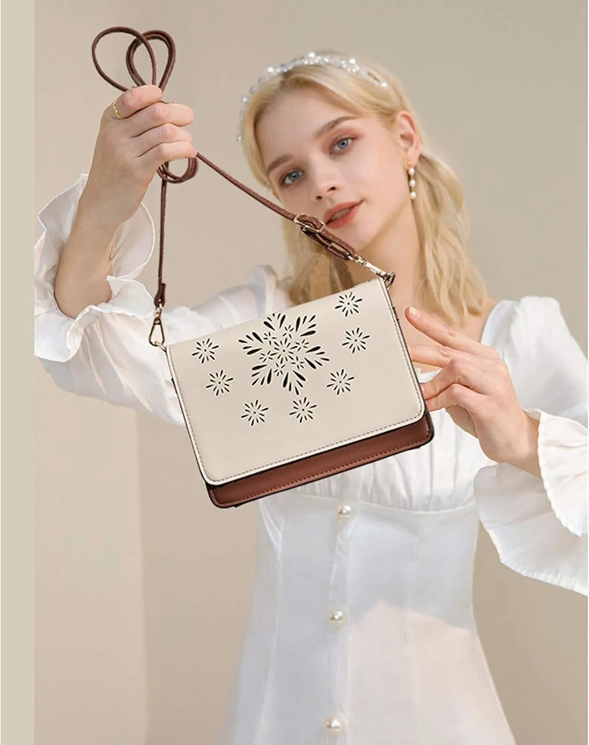BROMEN Crossbody Bags for Women Small Cell Phone Shoulder Bag Wristlet Wallet Clutch Purse