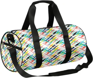 Brushstrokes Colorful Gym Bag Small Gym Duffel Bags for Men Women Overnight Weekender Bag Lightweight Sport Duffle Bag Carry On Gymbag