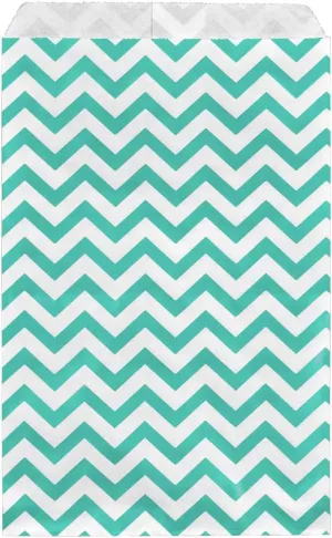 Caddy Bay Collection 200 pcs Turquoise Chevron Paper Gift Bags Shopping Sales Tote Bags 6" x 9" Zig Zag Design