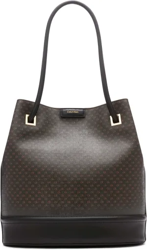 Calvin Klein Ash Tote Bag – North/South, Vegan Leather, 2 Pockets