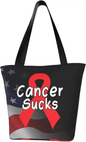 Cancer Sucks Aids Awareness Fashion Shoulder Bag Large Capacity For Man Or Woman