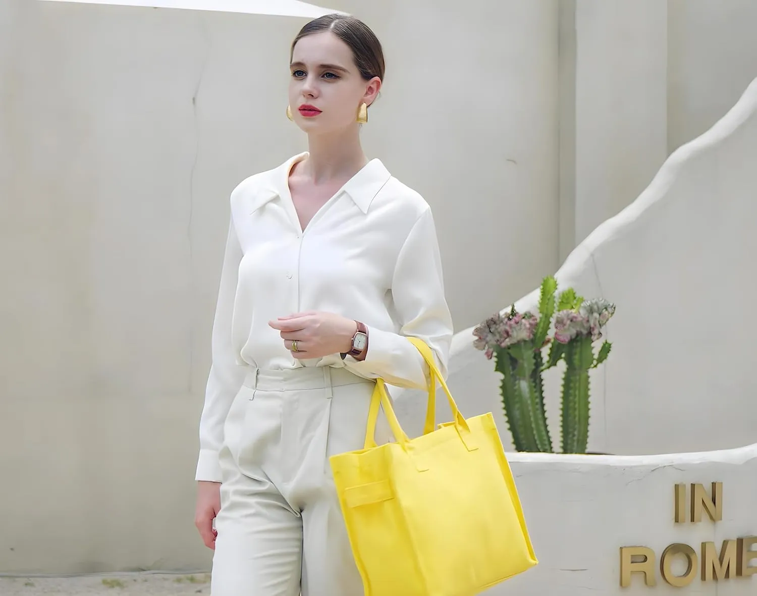 Canvas Tote Bag for Women, Large Laptop Crossbody Bag Travel Tote Handbag Everything Bag with Zip Simple Bag