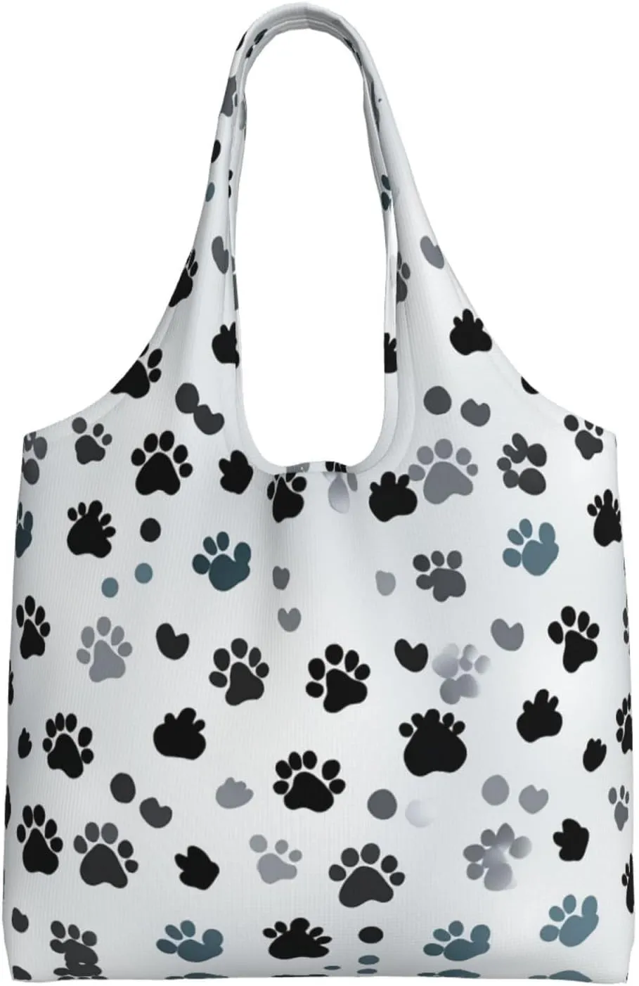 Canvas Tote Bag Lightweight Reusable Grocery Shopping Bag Big Eyed Dog Handbag for Women Men