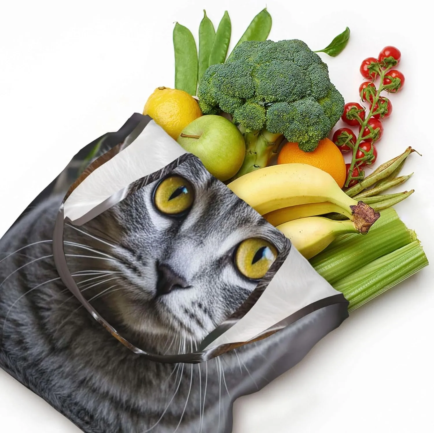 Canvas Tote Bag Lightweight Reusable Grocery Shopping Bag Coconut Tree Handbag for Women Men