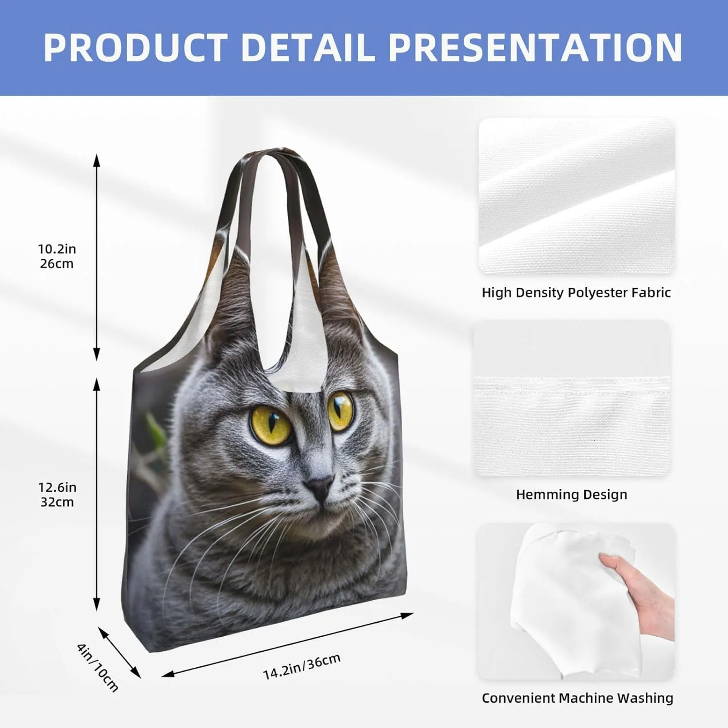 Canvas Tote Bag Lightweight Reusable Grocery Shopping Bag Coconut Tree Handbag for Women Men
