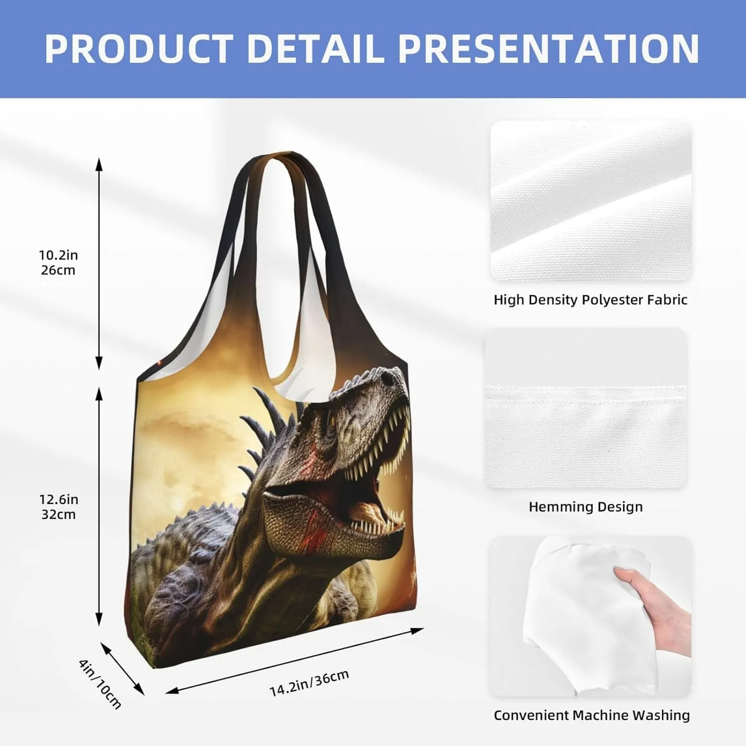 Canvas Tote Bag Lightweight Reusable Grocery Shopping Bag Dots on Leopard Print Handbag for Women Men