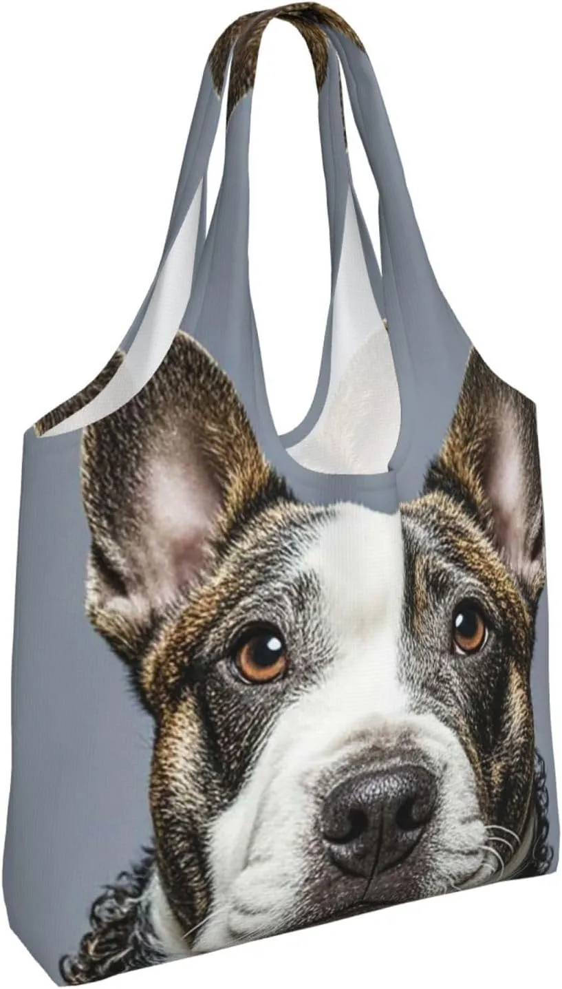 Canvas Tote Bag Lightweight Reusable Grocery Shopping Bag Golden Retriever dogs puppies pets Handbag for Women Men