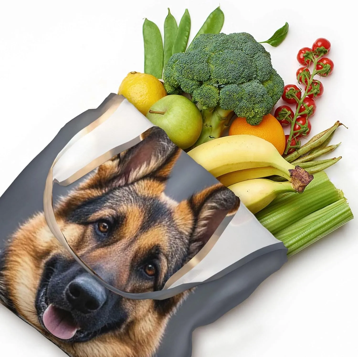 Canvas Tote Bag Lightweight Reusable Grocery Shopping Bag Golden Retriever dogs puppies pets Handbag for Women Men