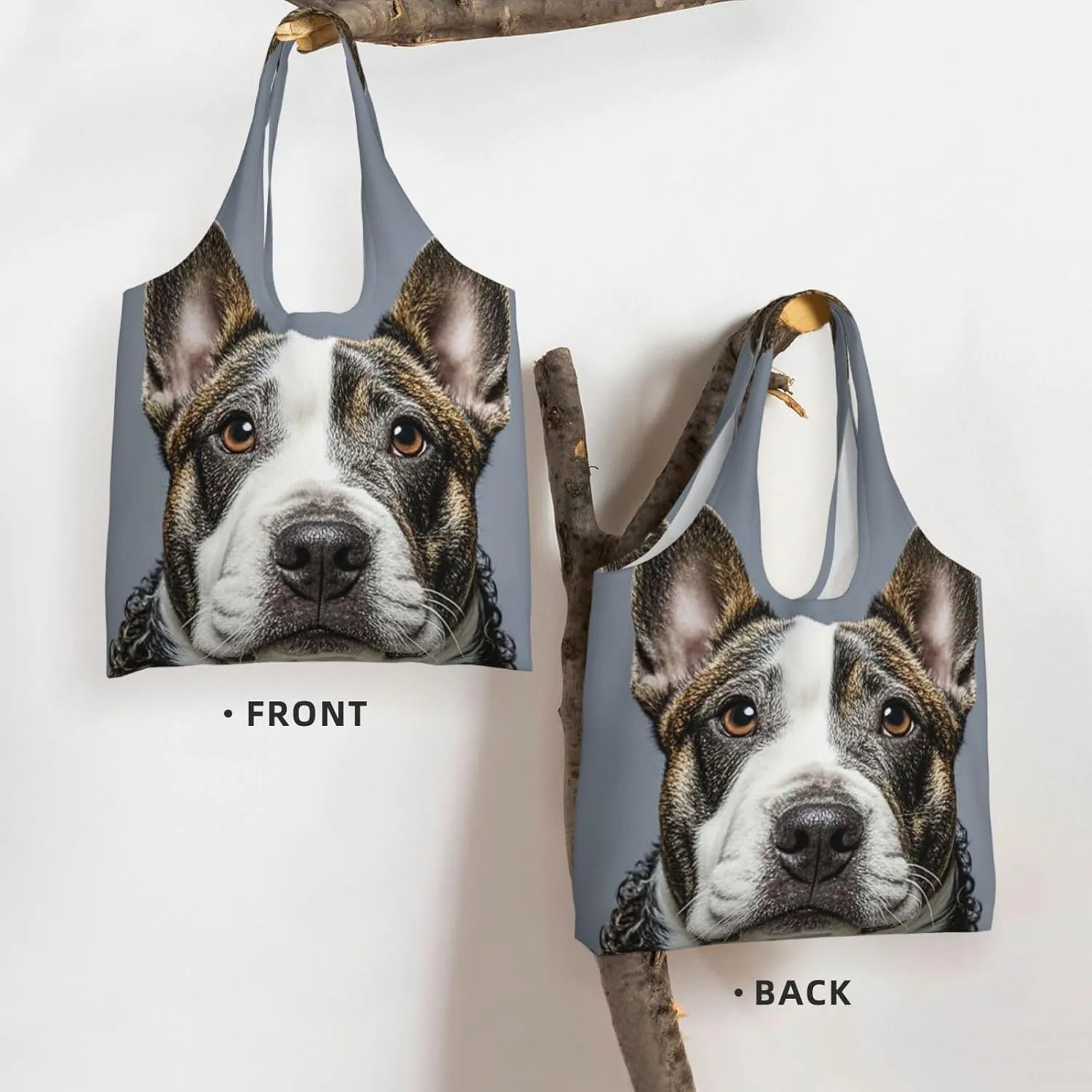 Canvas Tote Bag Lightweight Reusable Grocery Shopping Bag Golden Retriever dogs puppies pets Handbag for Women Men
