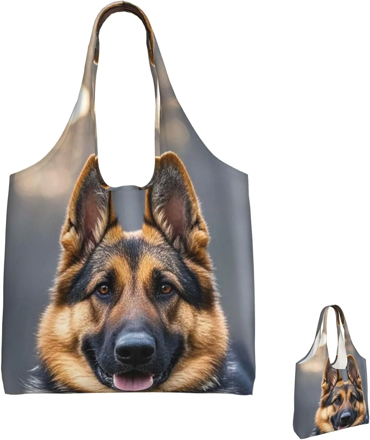 Canvas Tote Bag Lightweight Reusable Grocery Shopping Bag Golden Retriever dogs puppies pets Handbag for Women Men