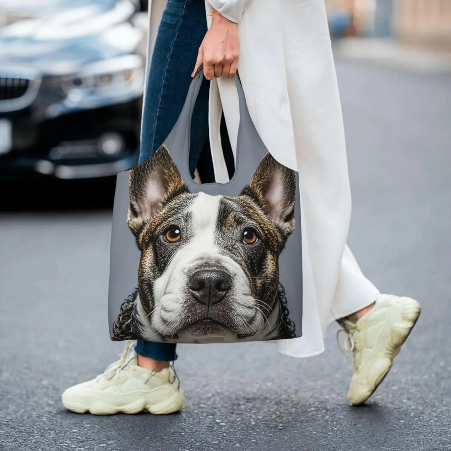 Canvas Tote Bag Lightweight Reusable Grocery Shopping Bag Golden Retriever dogs puppies pets Handbag for Women Men