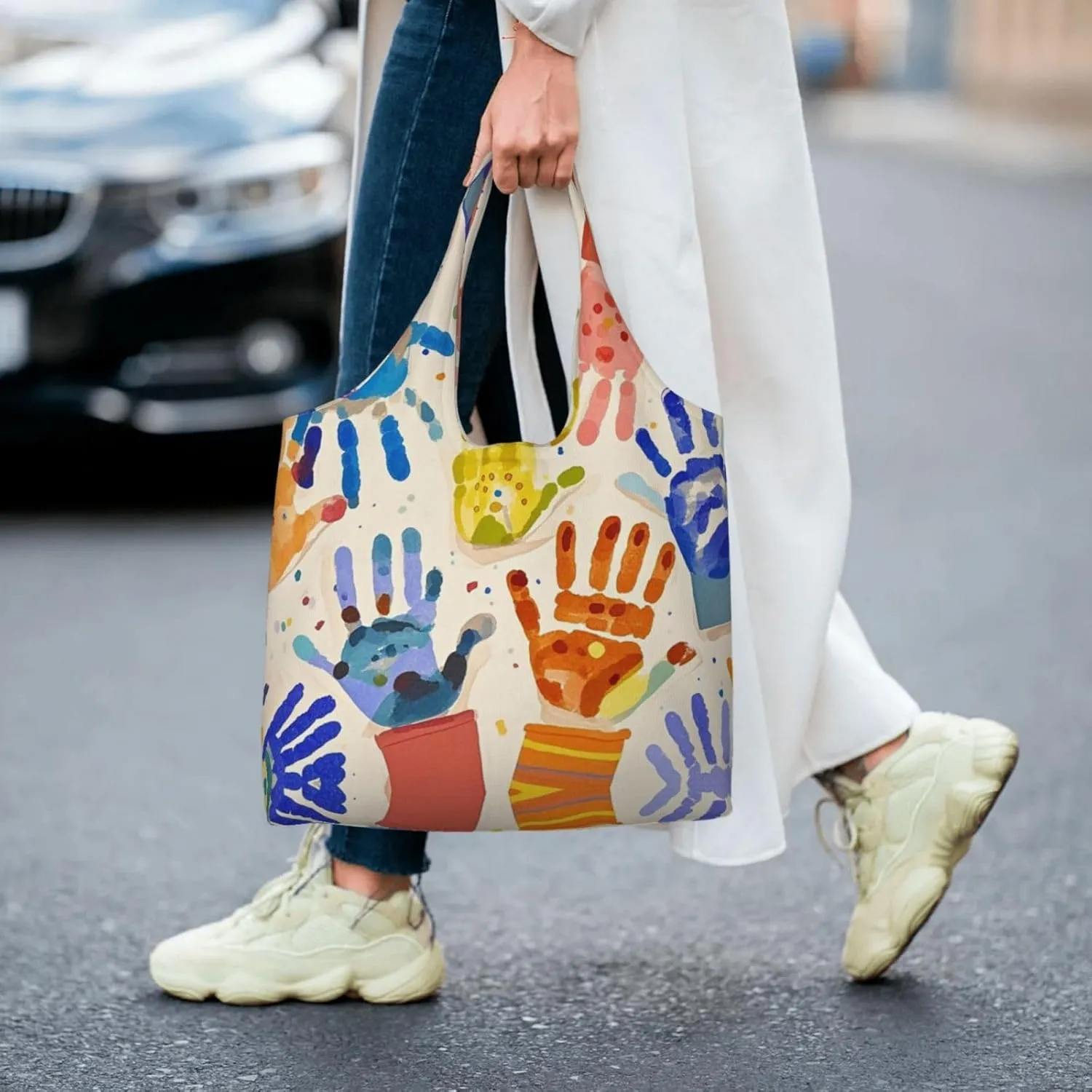 Canvas Tote Bag Lightweight Reusable Grocery Shopping Bag Jewel dragonfly Handbag for Women Men