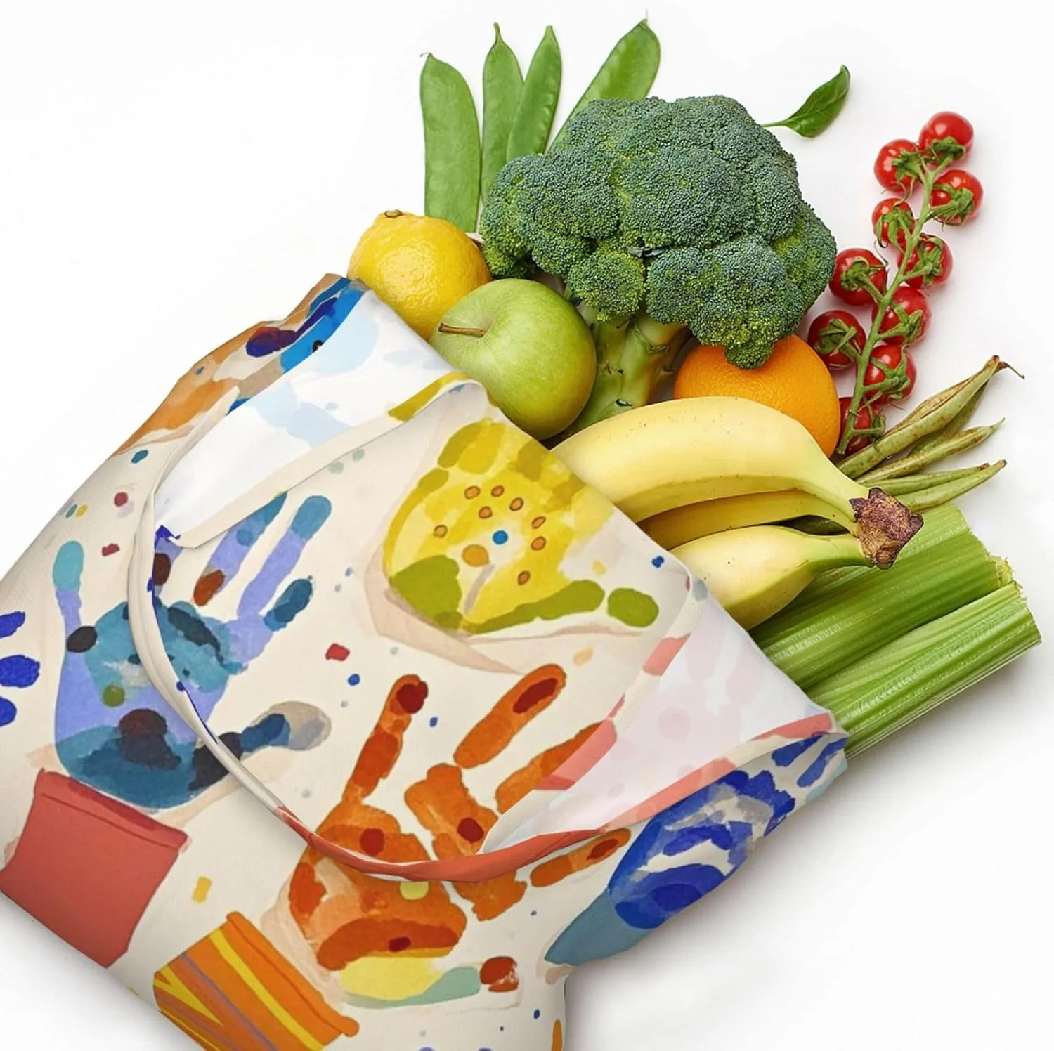 Canvas Tote Bag Lightweight Reusable Grocery Shopping Bag Jewel dragonfly Handbag for Women Men
