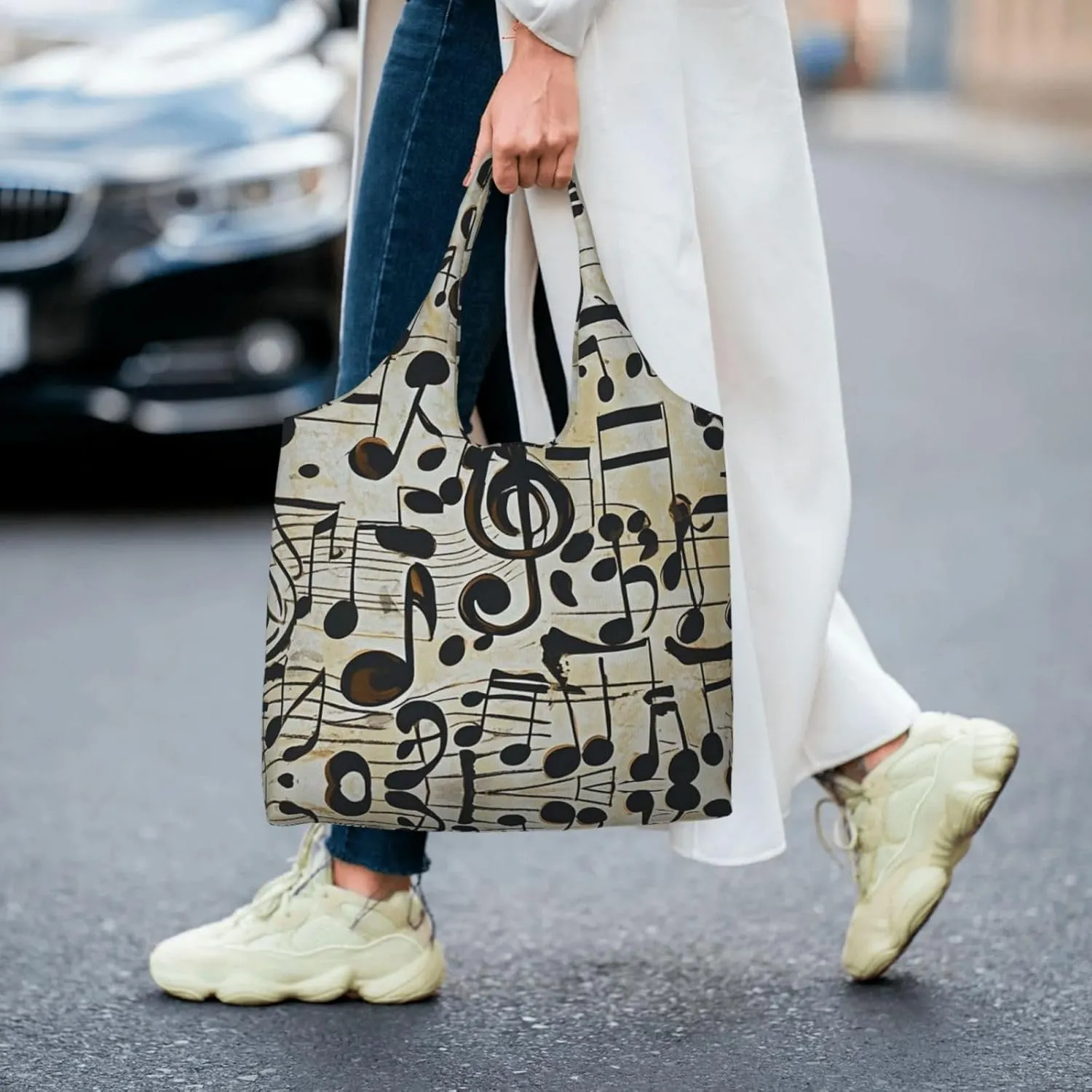 Canvas Tote Bag Lightweight Reusable Grocery Shopping Bag Pitbull Dogs Handbag for Women Men