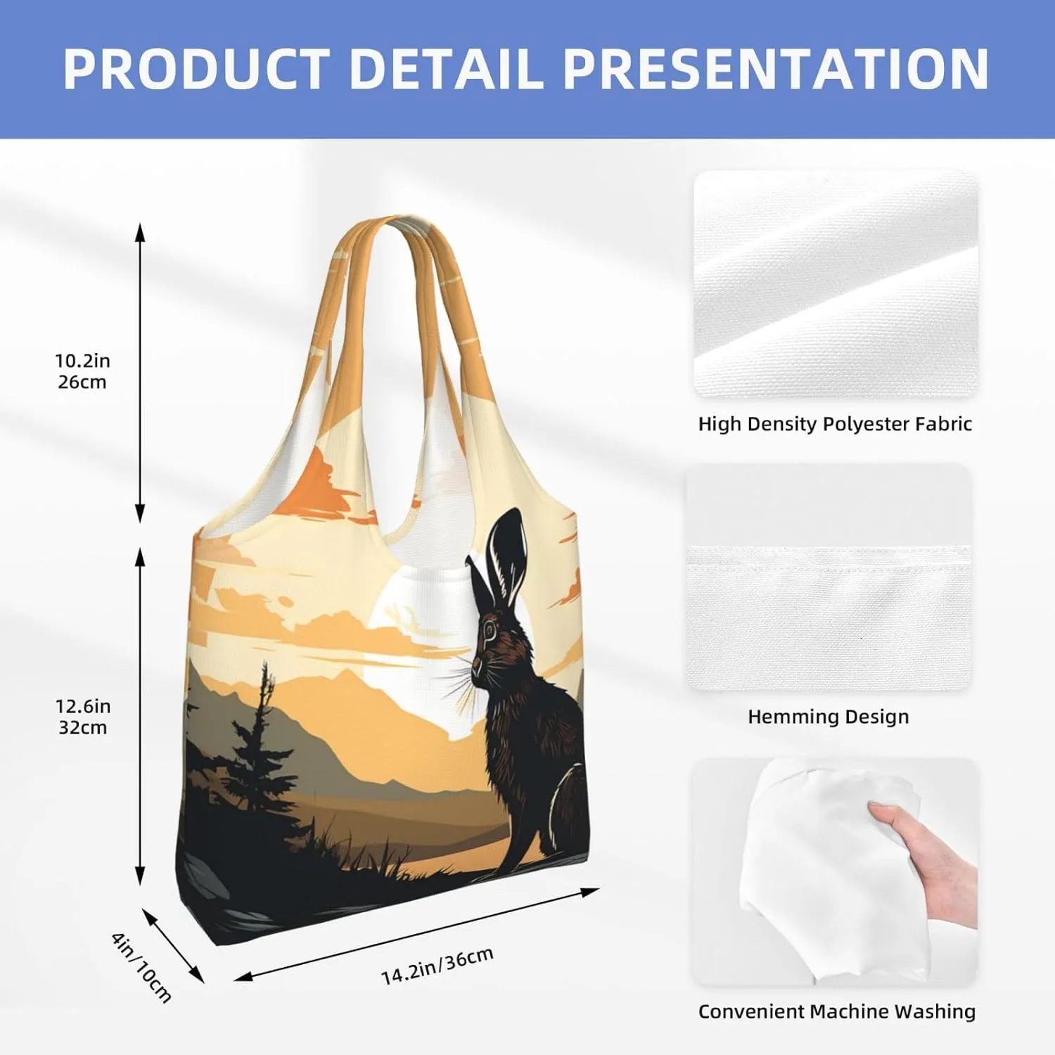 Canvas Tote Bag Lightweight Reusable Grocery Shopping Bag Red Shark Image Handbag for Women Men