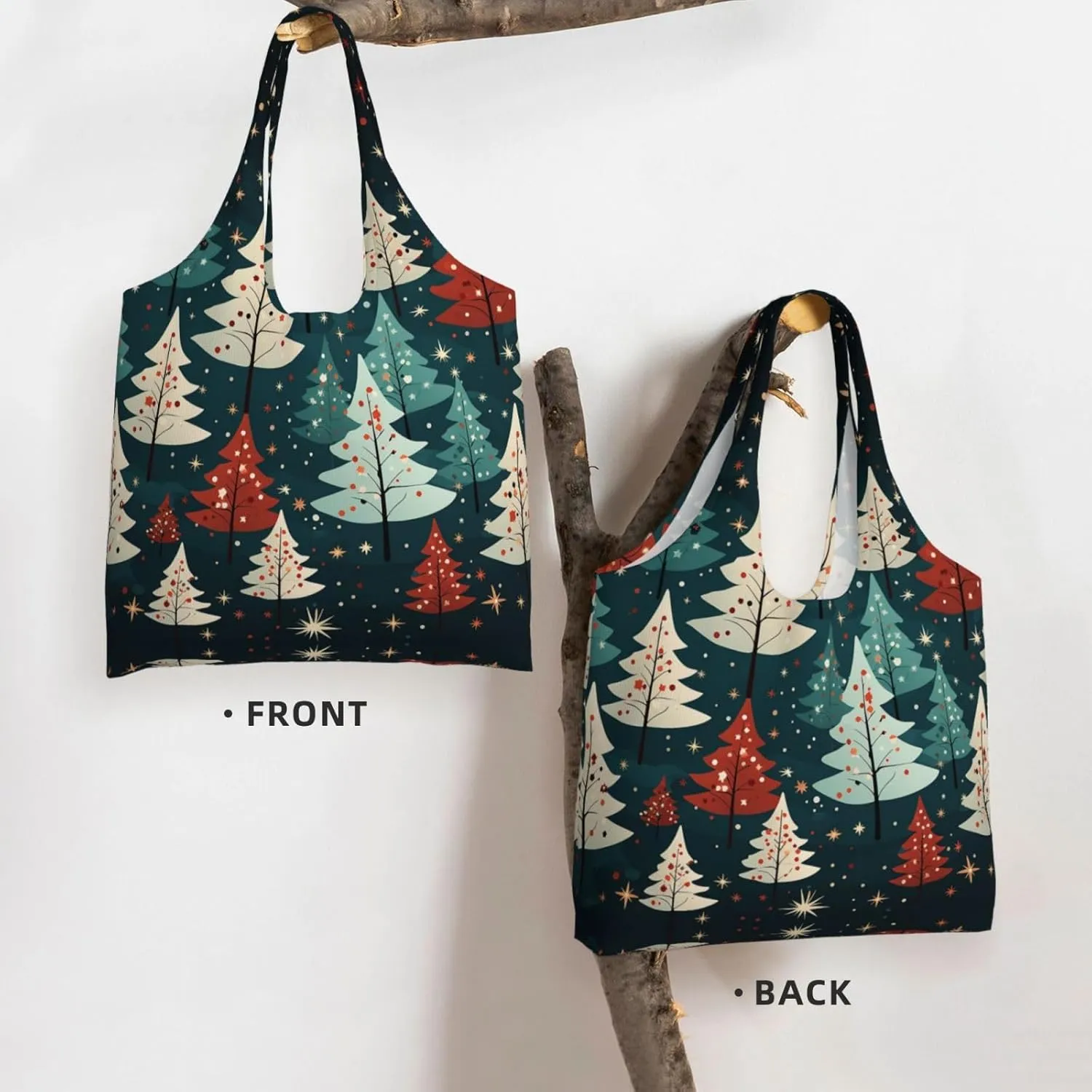 Canvas Tote Bag Lightweight Reusable Grocery Shopping Bag Red Shark Image Handbag for Women Men