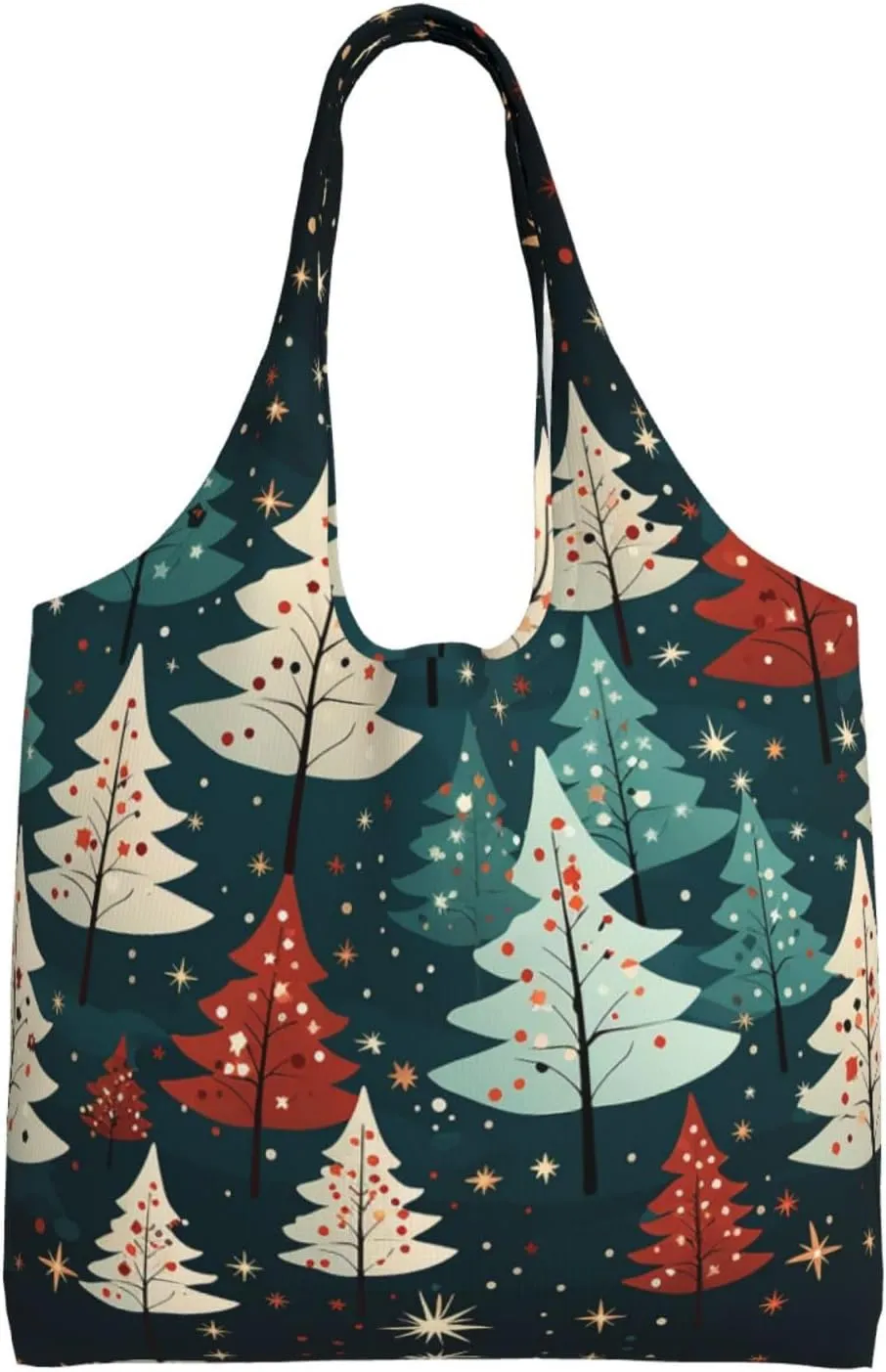 Canvas Tote Bag Lightweight Reusable Grocery Shopping Bag Red Shark Image Handbag for Women Men