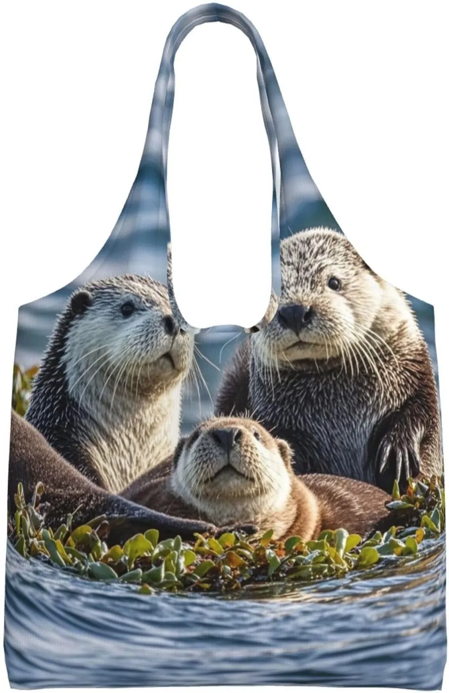Canvas Tote Bag Lightweight Reusable Grocery Shopping Bag Sloth Sunflower Handbag for Women Men