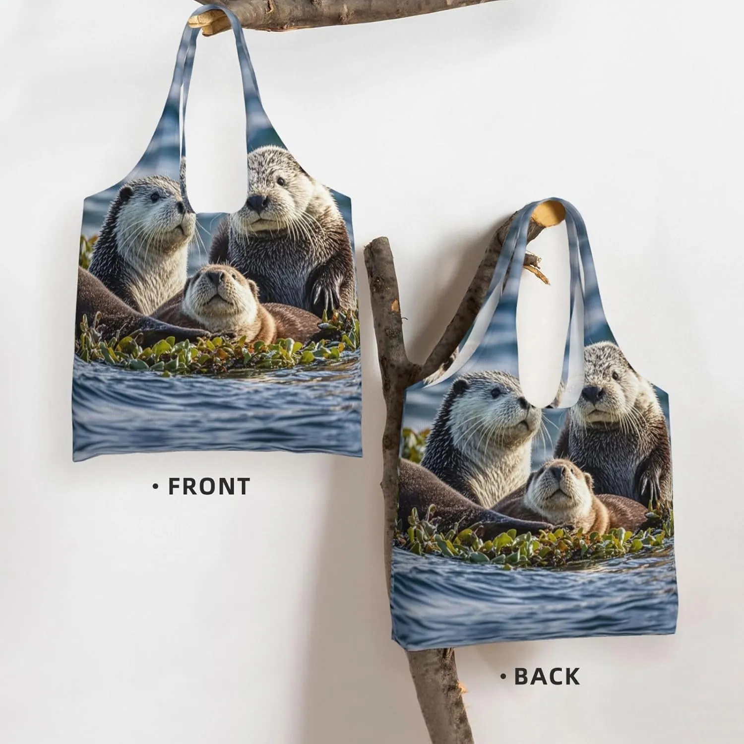 Canvas Tote Bag Lightweight Reusable Grocery Shopping Bag Sloth Sunflower Handbag for Women Men