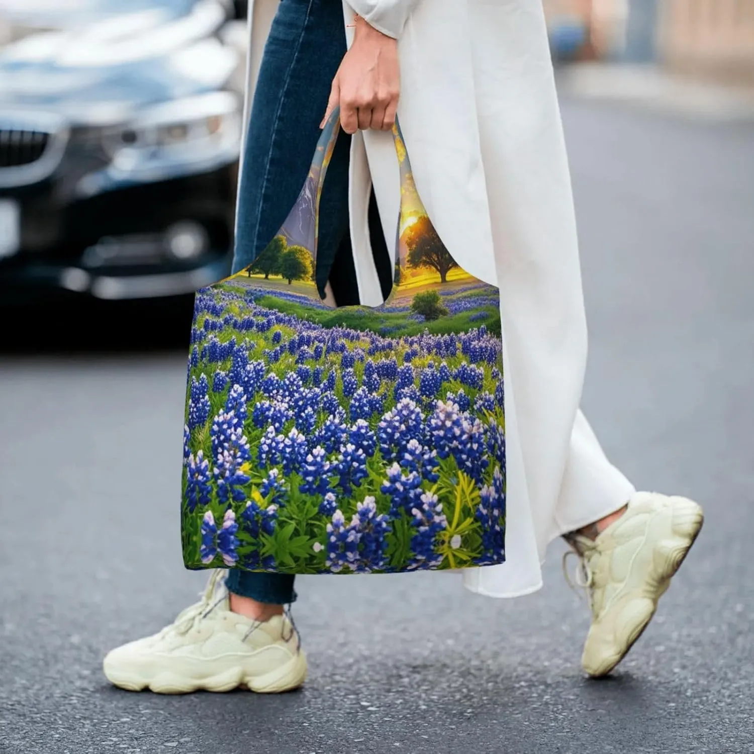 Canvas Tote Bag Lightweight Reusable Grocery Shopping Bag Tractor farm Handbag for Women Men