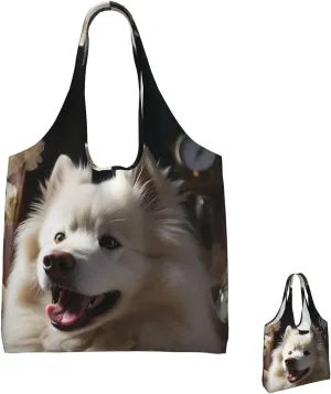 Canvas Tote Bag Lightweight Reusable Grocery Shopping Bag Yellow Flowers Handbag for Women Men