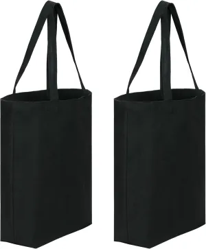 Canvas Tote Bags - 2 Pcs Multi-Purpose Reusable Bags - Perfect for Grocery, Shoppping & DIY Gifts
