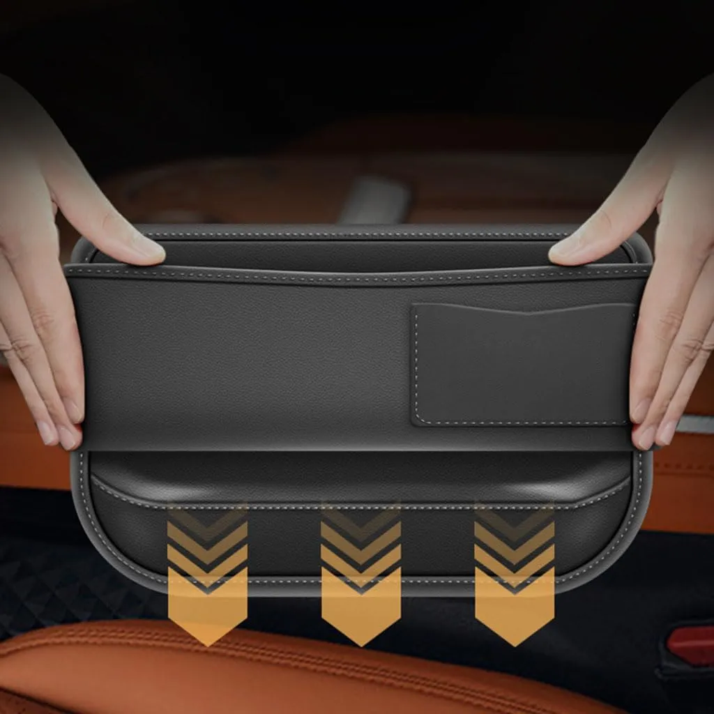 Car Seat Gap Filler for Haval H2s H2 2016-2020 2021 2022 2023 2024, Car Seat Gap Storage Box Leather Filler Organizer Adjustable Car Accessorie,Coffee