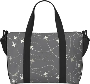 Carry On Duffle Bags Overnight Weekender Bags for Women, Airplane Routes Around The World Personal Item Travel Bag, Travel Essentials Sport Gym Bag for Men Women