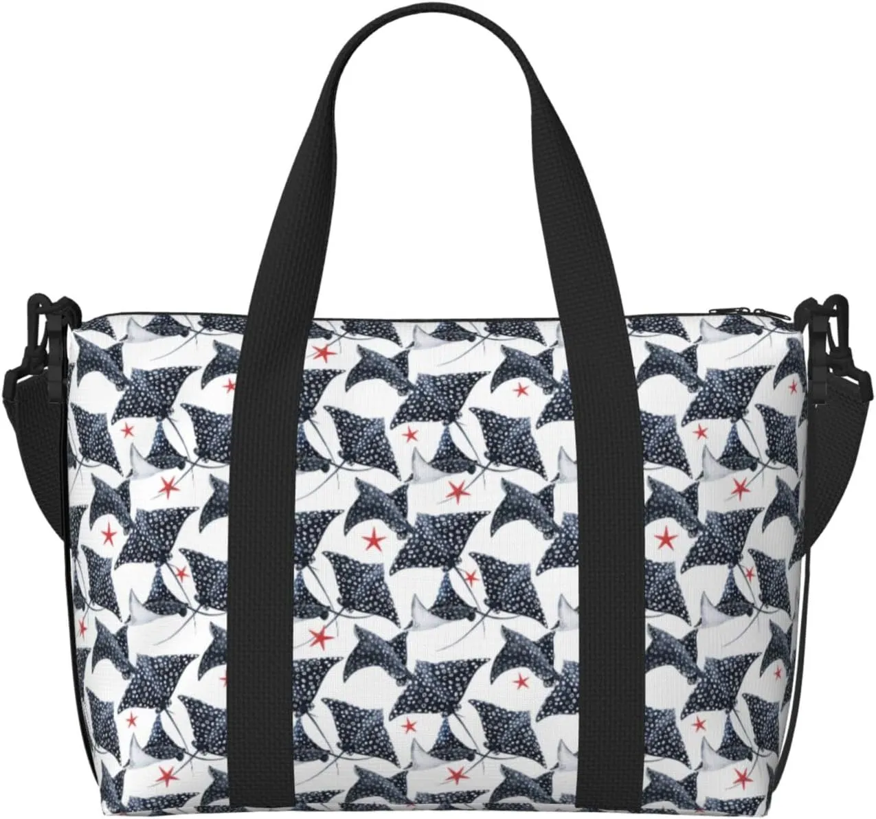 Carry On Duffle Bags Overnight Weekender Bags for Women, cool stingray fish cute Personal Item Travel Bag, Travel Essentials Sport Gym Bag for Men Women