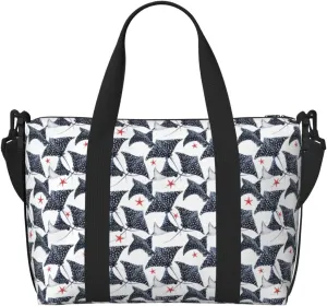 Carry On Duffle Bags Overnight Weekender Bags for Women, cool stingray fish cute Personal Item Travel Bag, Travel Essentials Sport Gym Bag for Men Women