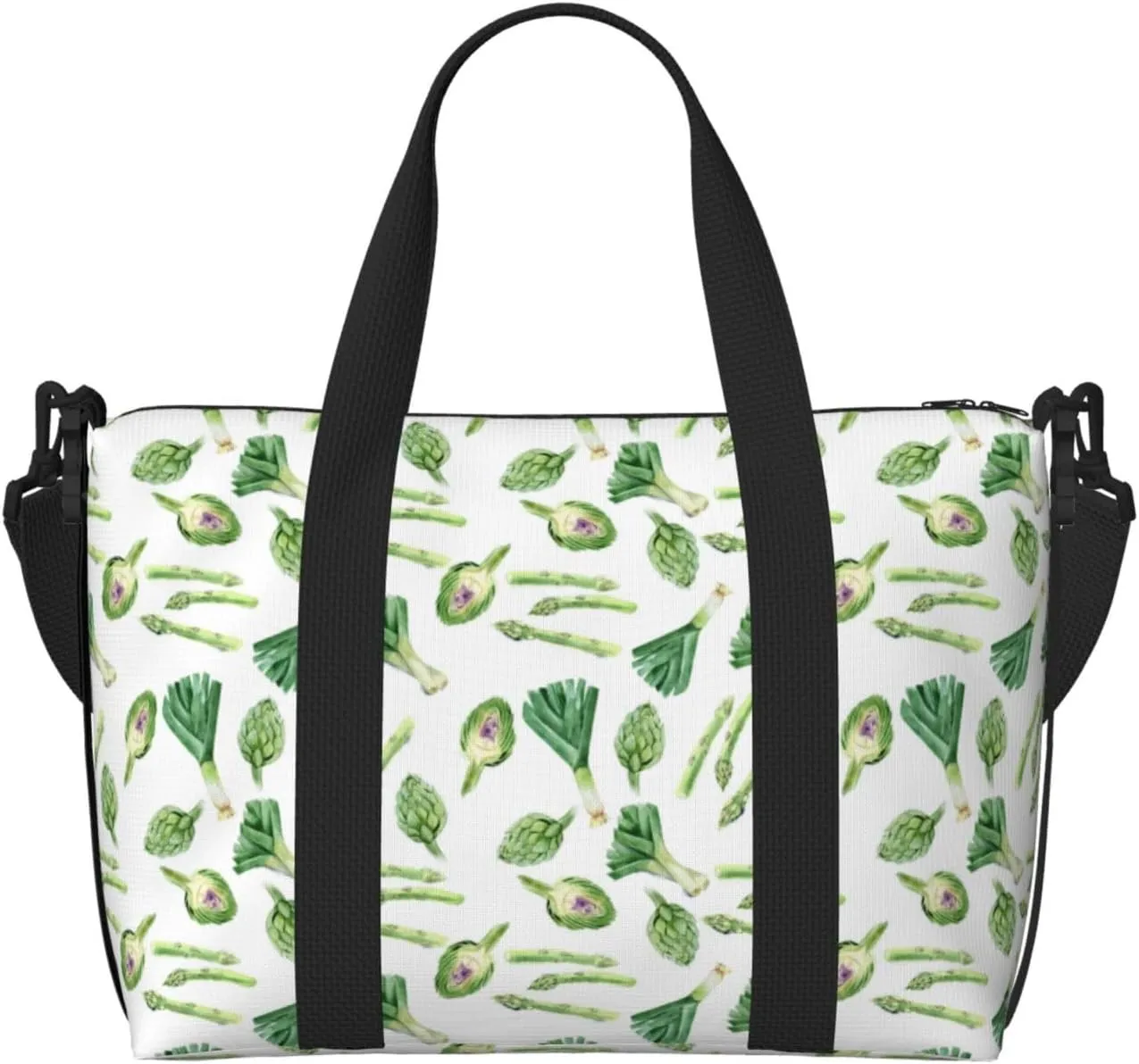 Carry On Duffle Bags Overnight Weekender Bags for Women, green onions Asparagus Personal Item Travel Bag, Travel Essentials Sport Gym Bag for Men Women
