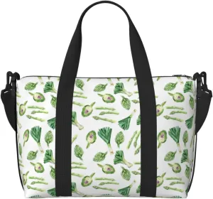 Carry On Duffle Bags Overnight Weekender Bags for Women, green onions Asparagus Personal Item Travel Bag, Travel Essentials Sport Gym Bag for Men Women