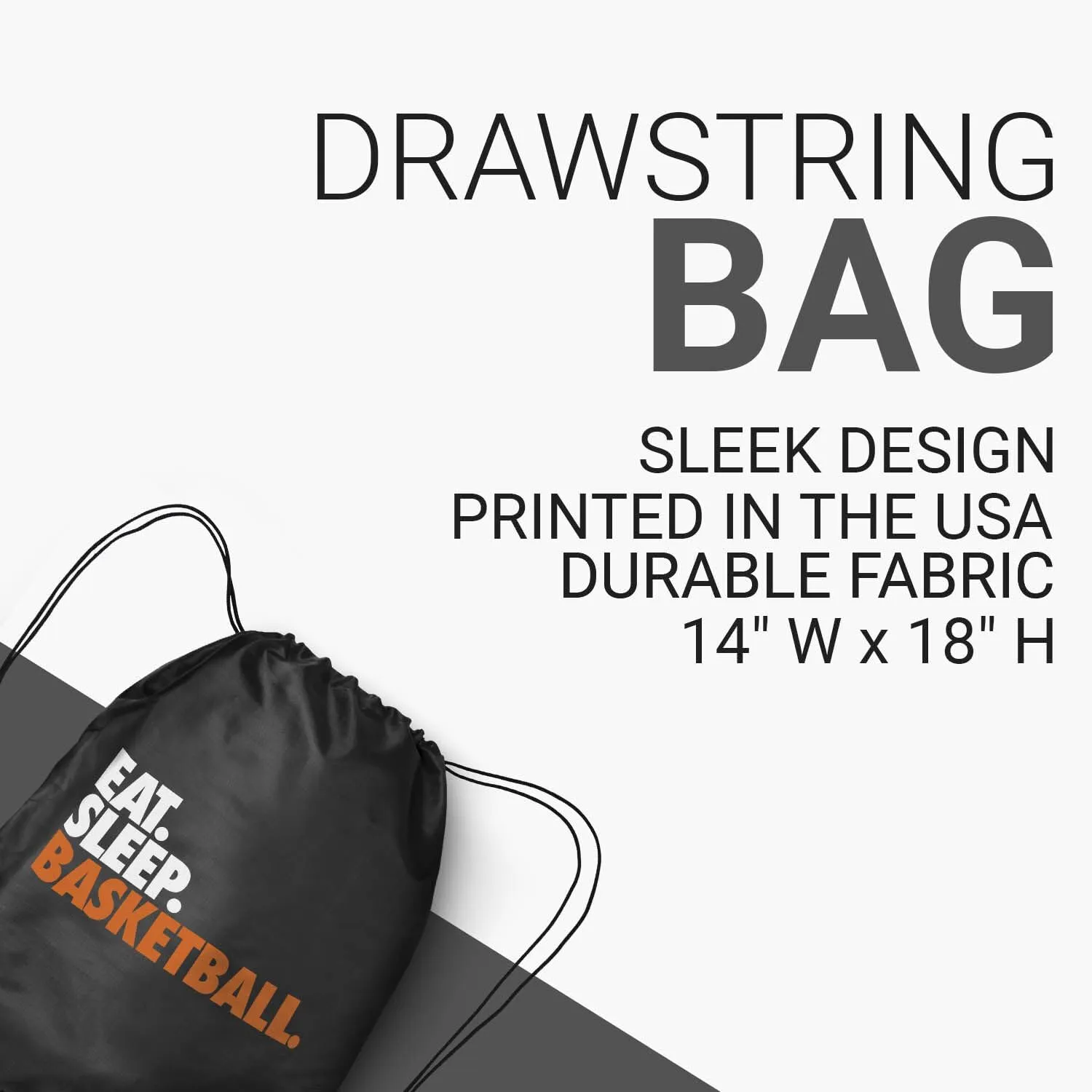 ChalkTalkSPORTS Basketball Sport Pack Cinch Sack - Eat Sleep Basketball