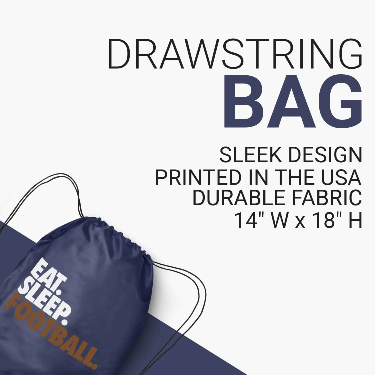 ChalkTalkSPORTS Football Sport Pack Cinch Sack | Eat Sleep Football