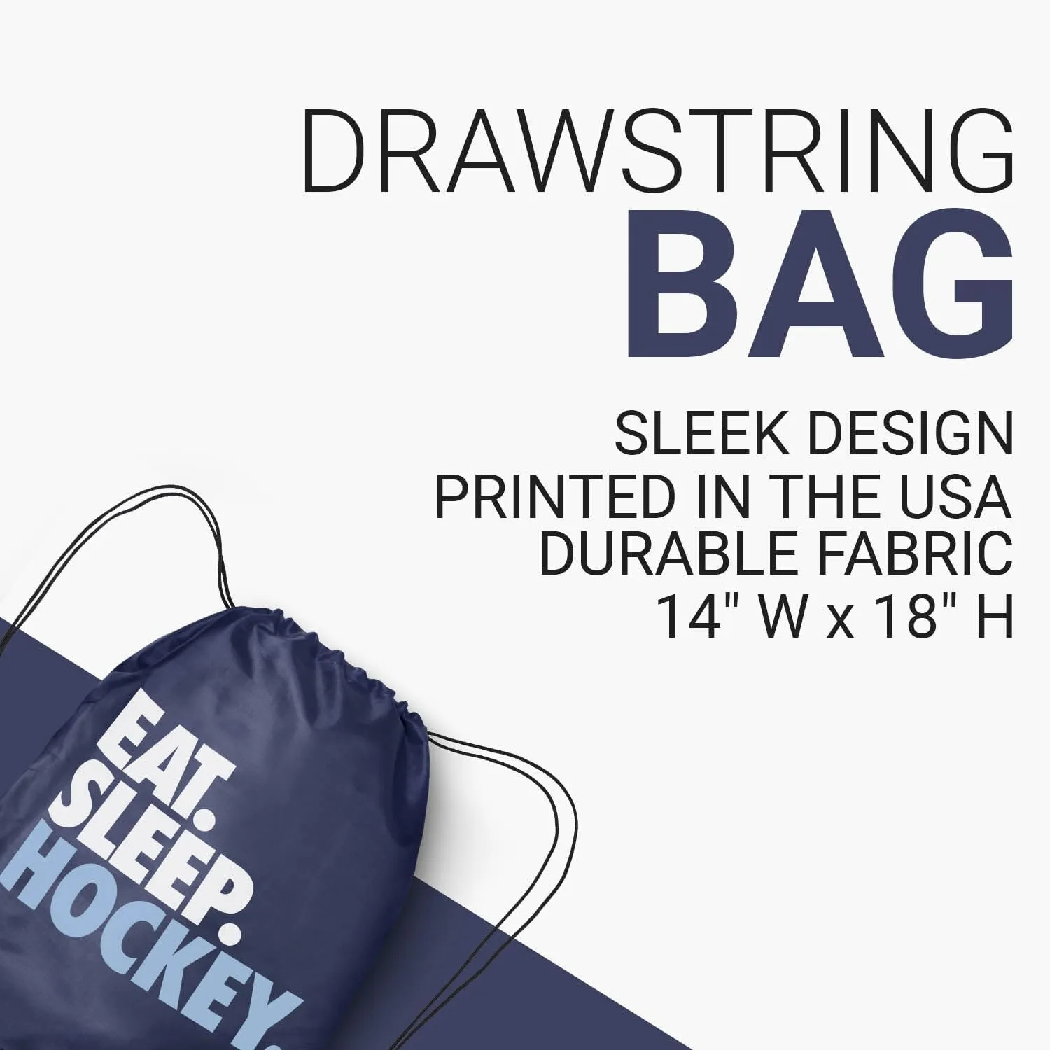 ChalkTalkSPORTS Hockey Sport Pack Cinch Sack | Eat Sleep Hockey