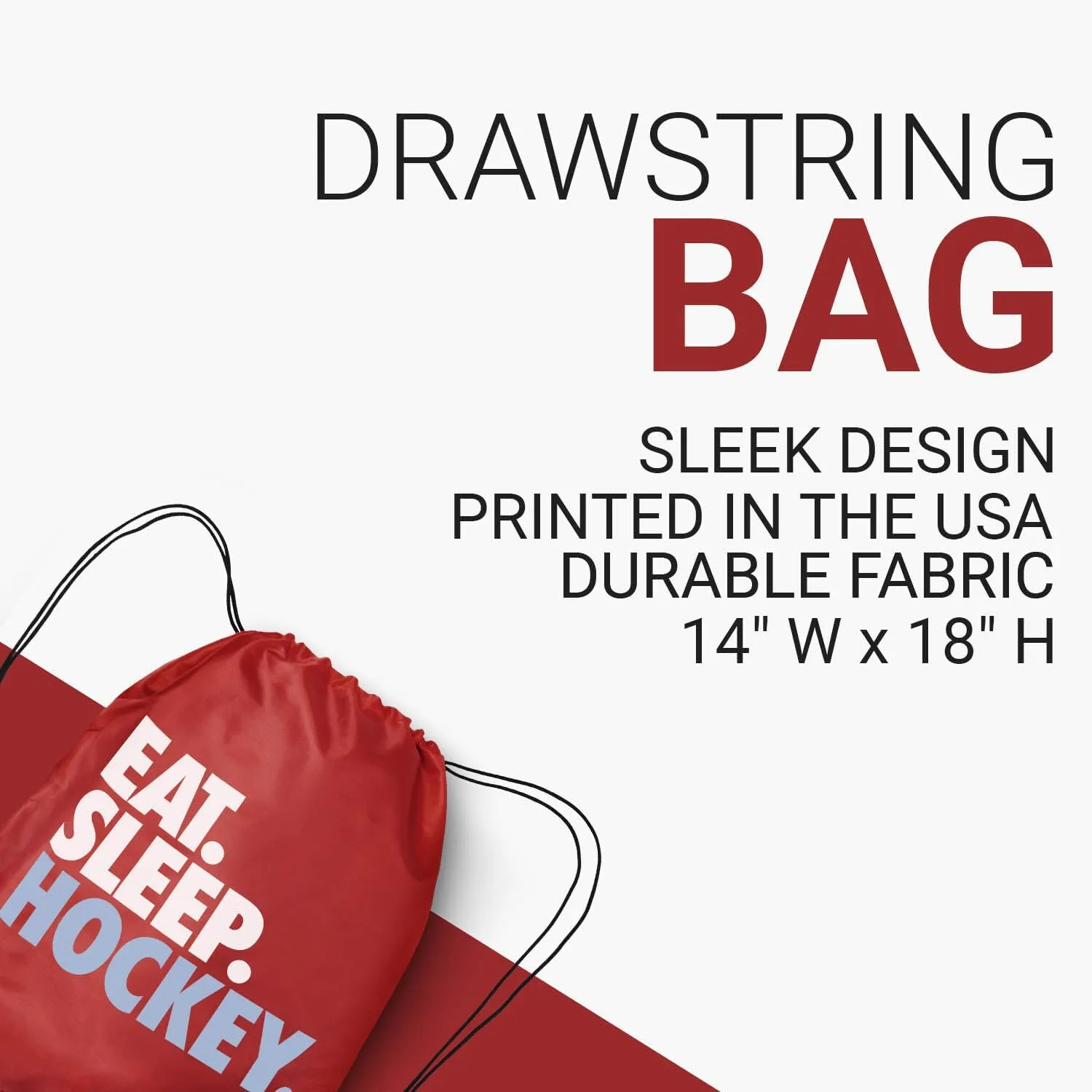 ChalkTalkSPORTS Hockey Sport Pack Cinch Sack | Eat Sleep Hockey